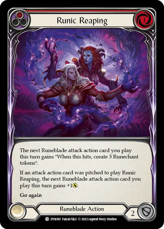 Card: Runic Reaping (red)