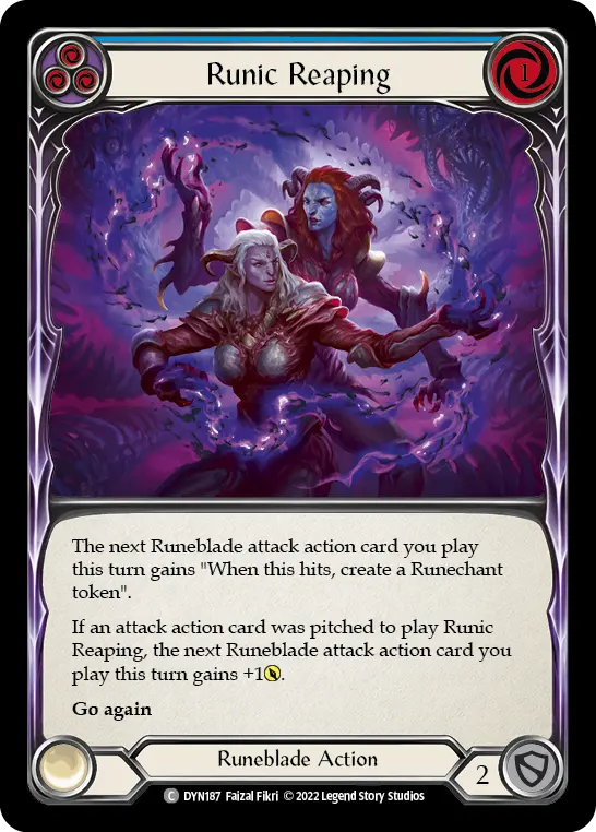 Card: Runic Reaping (blu)