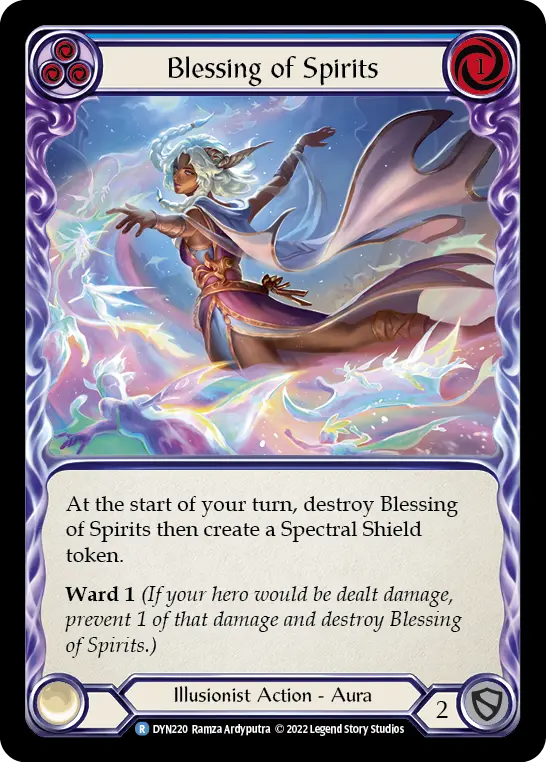Card: Blessing of Spirits (blu)