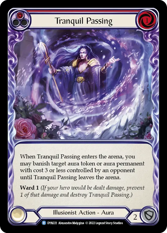 Card: Tranquil Passing (red)