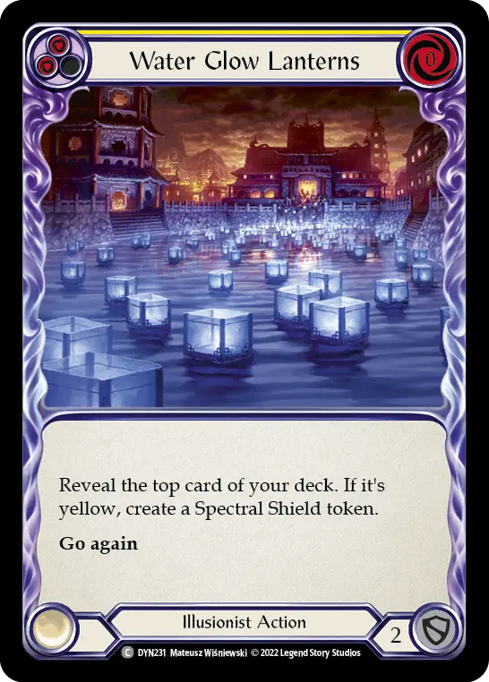 Card: Water Glow Lanterns (yel)