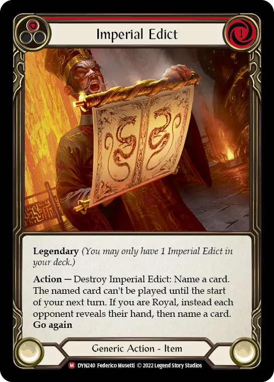 Card: Imperial Edict (red)