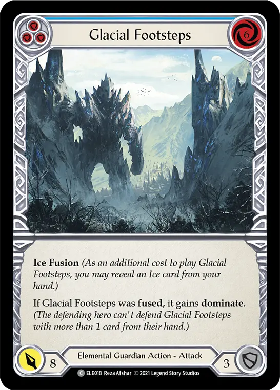 Card: Glacial Footsteps (blu)