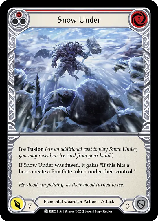 Card: Snow Under (red)