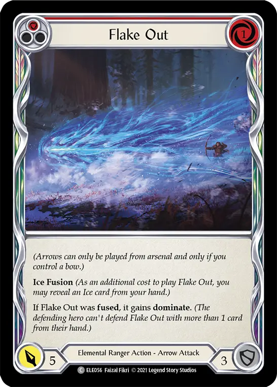 Card: Flake Out (red)