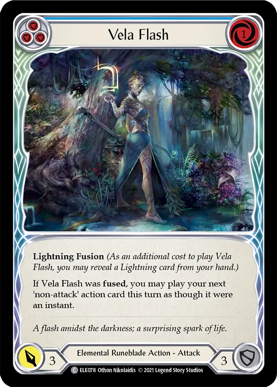 Card: Vela Flash (blu)