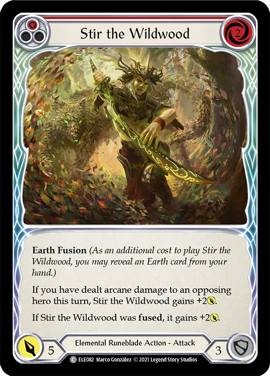 Card: Stir the Wildwood (red)