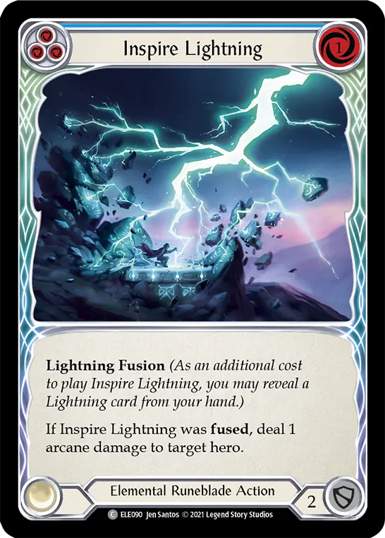 Card: Inspire Lightning (blu)