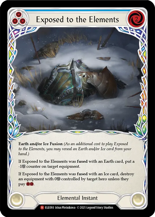Card: Exposed to the Elements (blu)