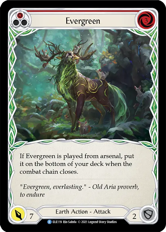 Card: Evergreen (red)
