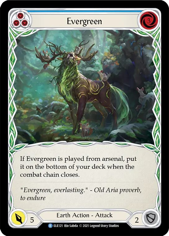 Card: Evergreen (blu)
