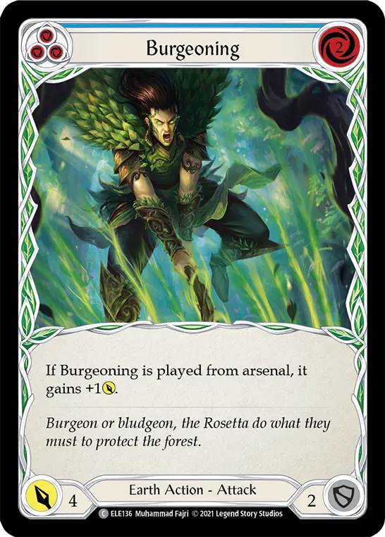 Card: Burgeoning (blu)
