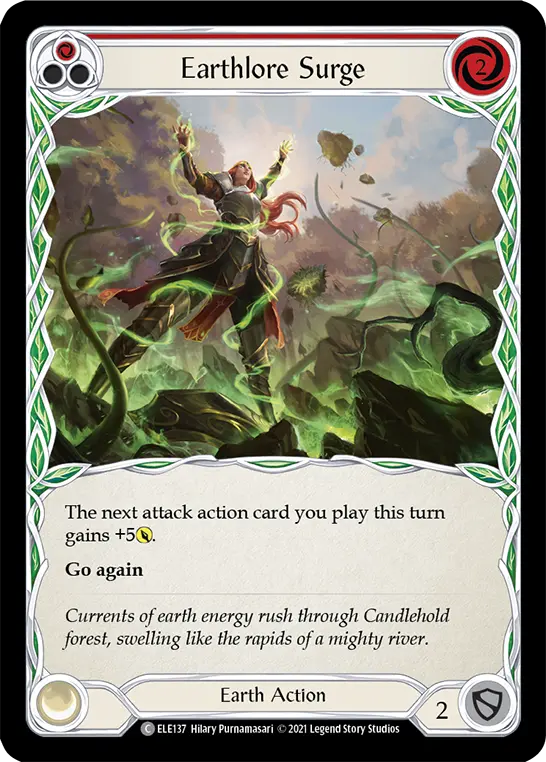 Card: Earthlore Surge (red)
