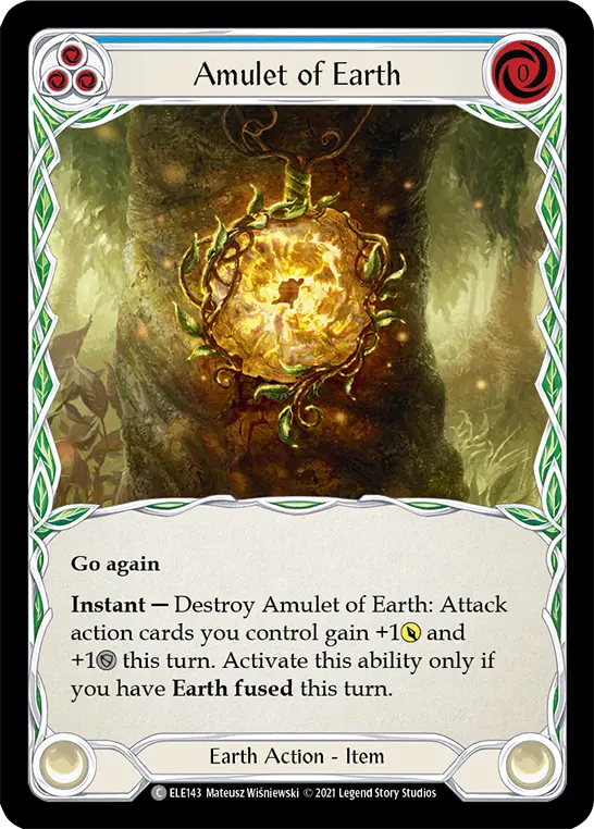 Card: Amulet of Earth (blu)