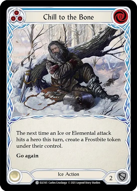 Card: Chill to the Bone (blu)