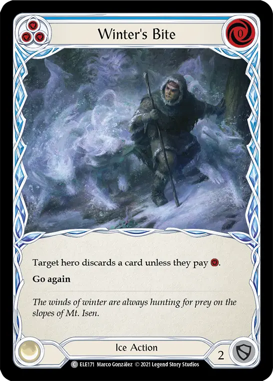 Card: Winter's Bite (blu)
