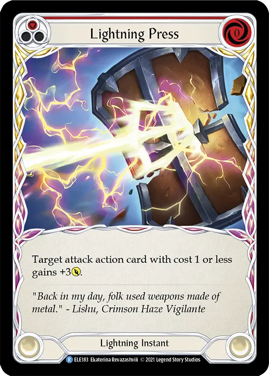 Card: Lightning Press (red)