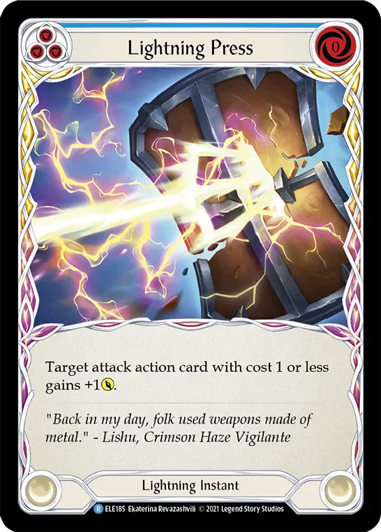 Card: Lightning Press (blu)