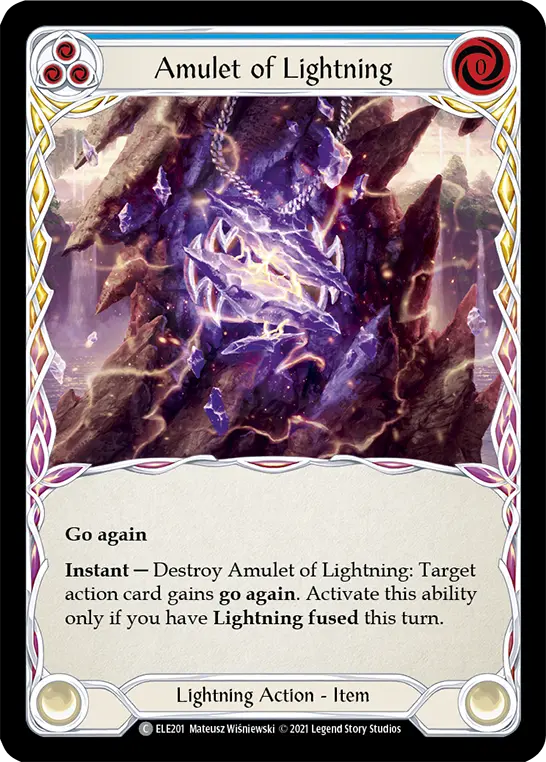 Card: Amulet of Lightning (blu)