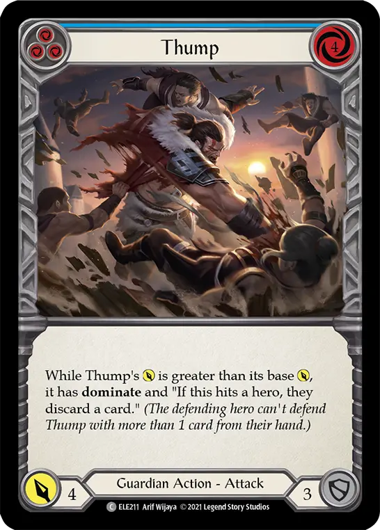 Card: Thump (blu)