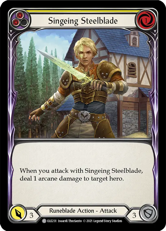 Card: Singeing Steelblade (yel)