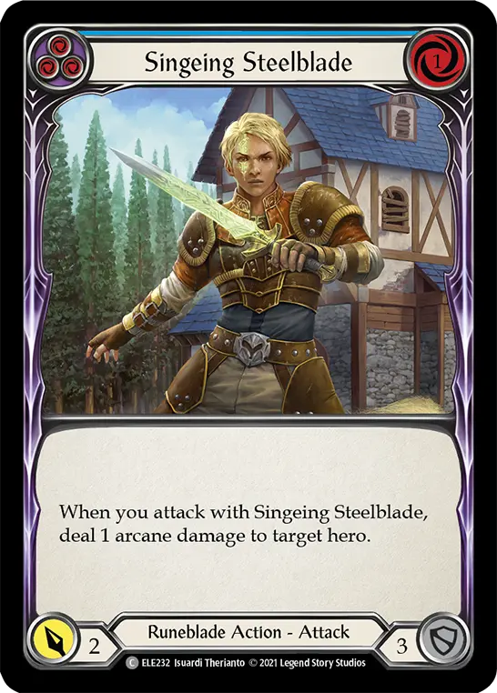 Card: Singeing Steelblade (blu)