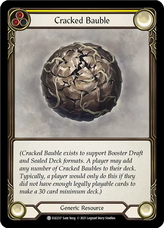 Card: Cracked Bauble (yel)