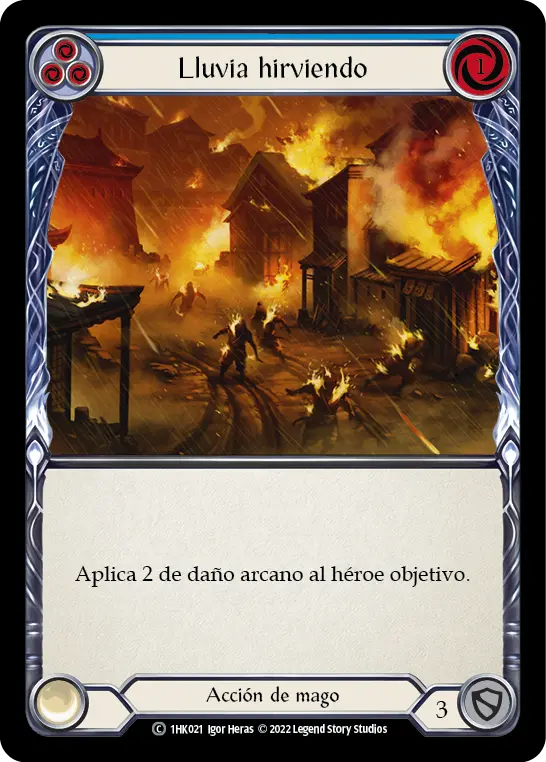Card: Scalding Rain (blu)