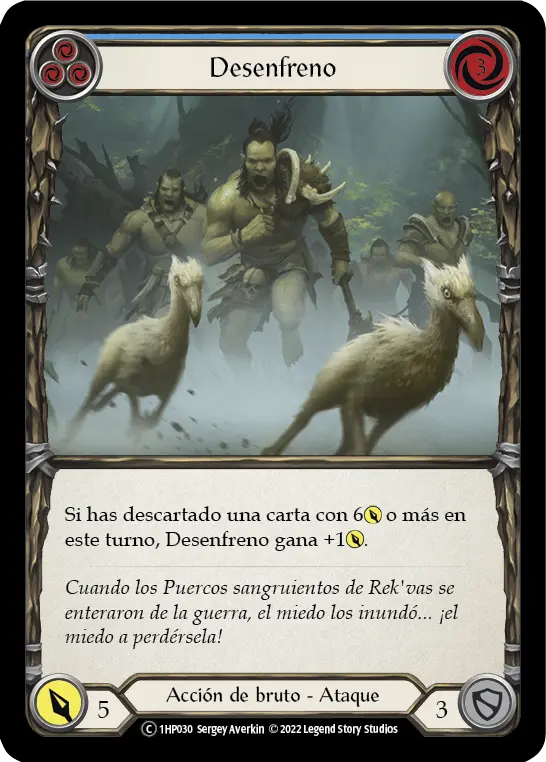 Card: Riled Up (blu)