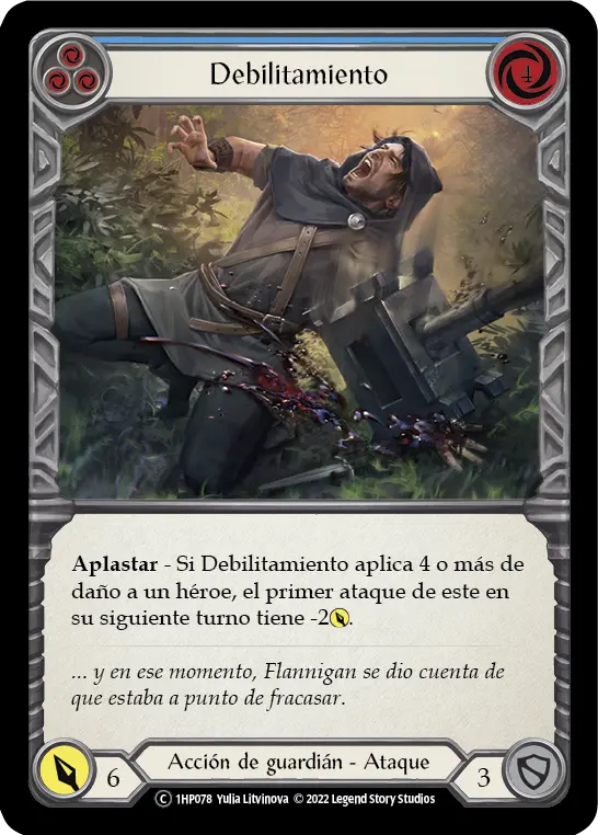 Card: Debilitate (blu)