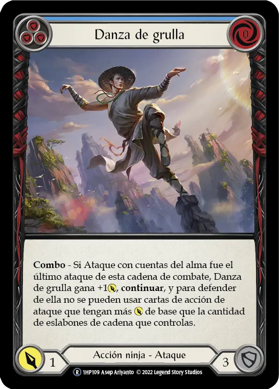 Card: Crane Dance (blu)