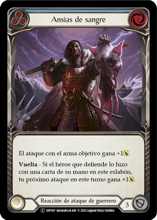 Card: Out for Blood (blu)