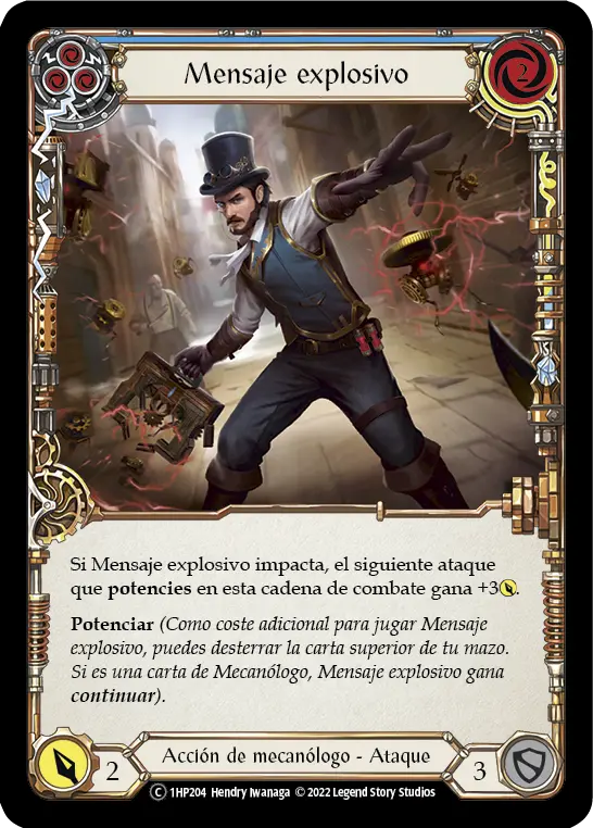 Card: Combustible Courier (blu)