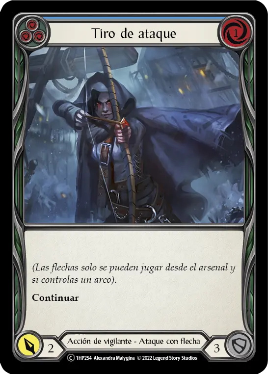 Card: Sic 'Em Shot (blu)