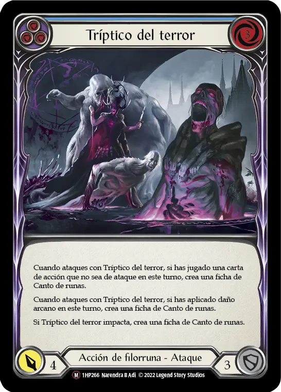 Card: Dread Triptych (blu)