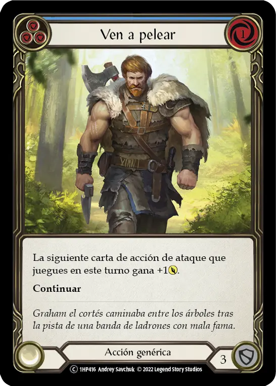 Card: Come to Fight (blu)