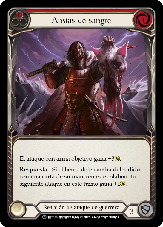 Card: Out for Blood (red)