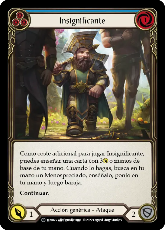 Card: Belittle (blu)