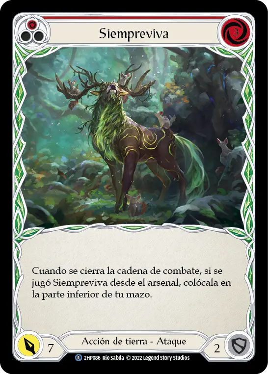 Card: Evergreen (red)