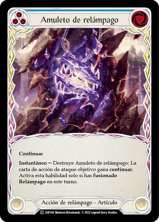 Card: Amulet of Lightning (blu)