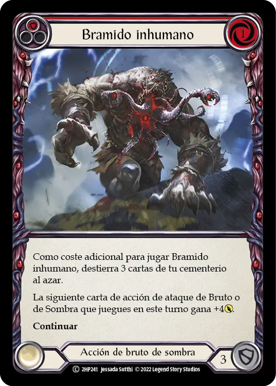 Card: Unworldly Bellow (red)