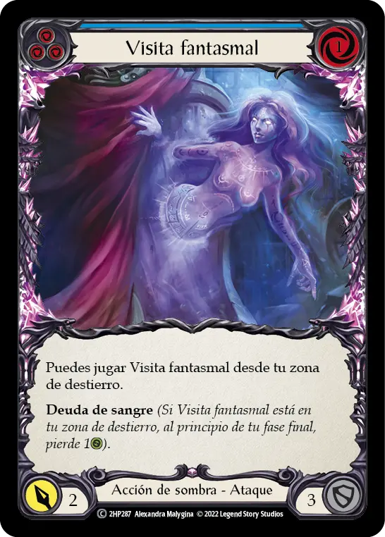 Card: Ghostly Visit (blu)