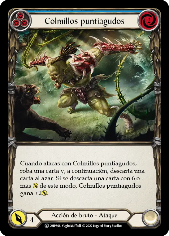 Card: Bare Fangs (blu)