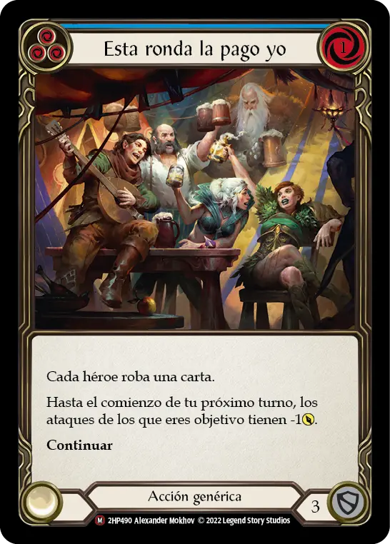 Card: This Round's on Me (blu)