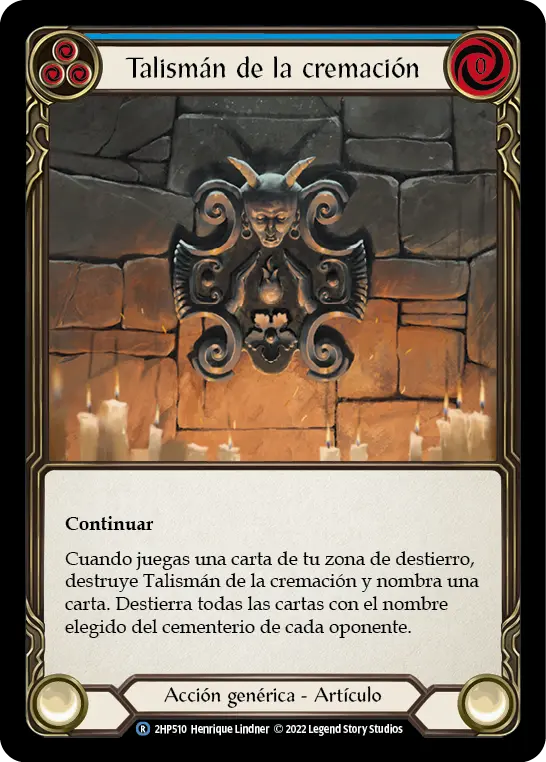 Card: Talisman of Cremation (blu)