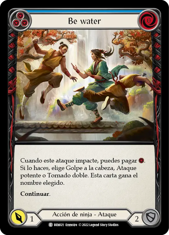 Card: Be Like Water (blu)