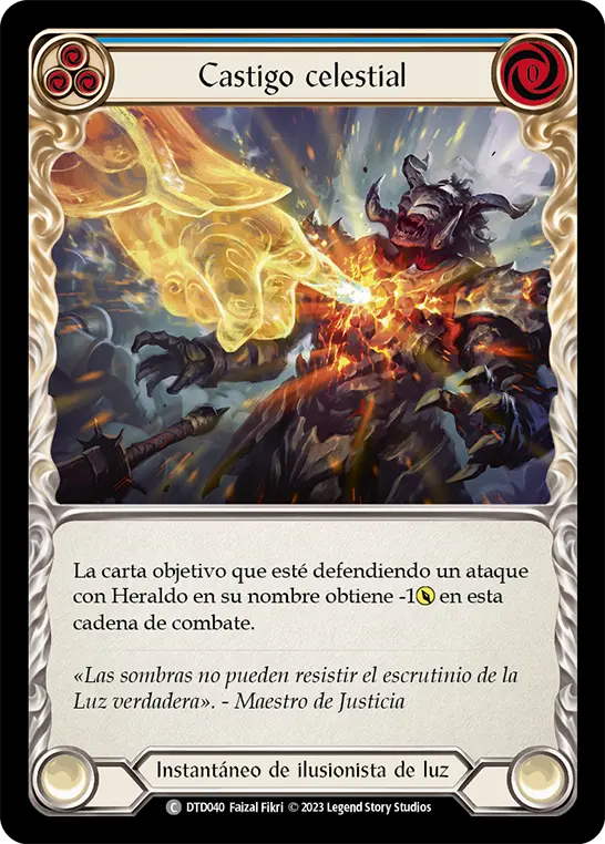 Card: Celestial Reprimand (blu)