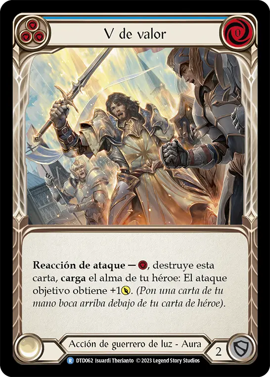Card: V for Valor (blu)