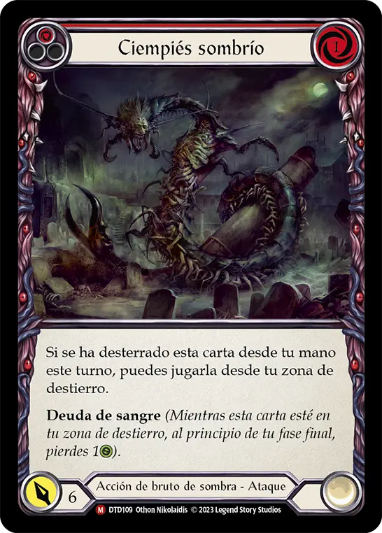 Card: Slithering Shadowpede (red)