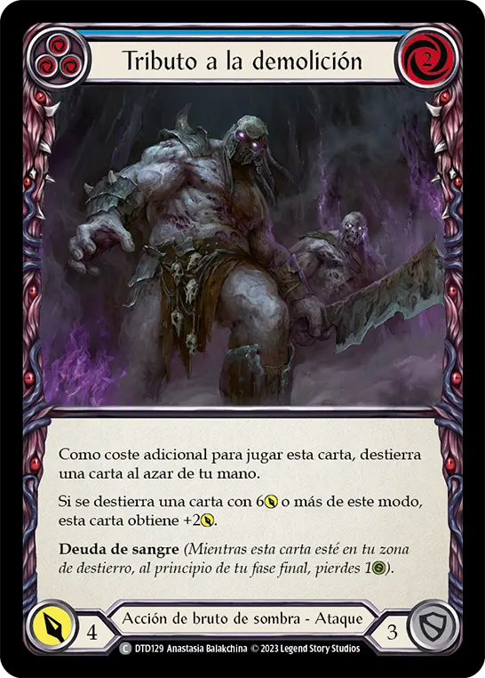 Card: Tribute to Demolition (blu)